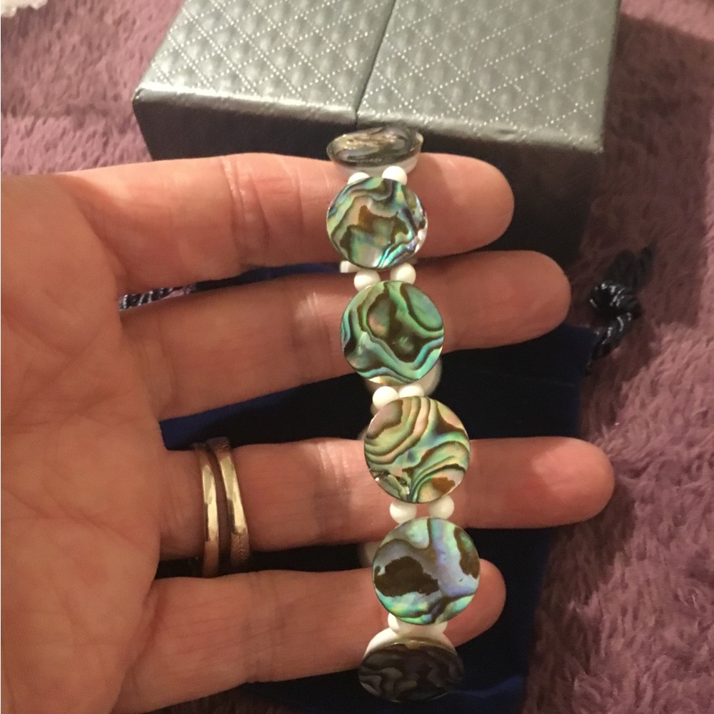 Vintage Artisan Crafted By Samual B bracelet Natural Gemstone Bracelet- 8”